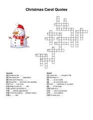 Christmas Carol Quotes crossword puzzle