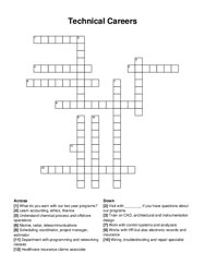 Technical Careers crossword puzzle