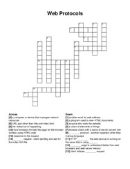 Web Protocols crossword puzzle