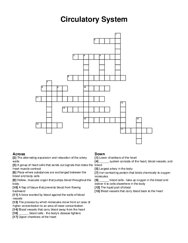 Circulatory System crossword puzzle