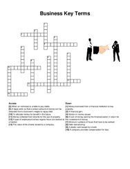 Business Key Terms crossword puzzle