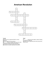 American Revolution crossword puzzle