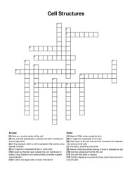 Cell Structures crossword puzzle