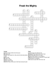 Freak the Mighty crossword puzzle