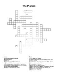 The Pigman crossword puzzle