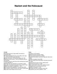 Nazism and the Holocaust crossword puzzle