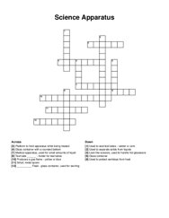 Science Apparatus crossword puzzle