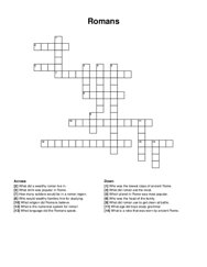 Romans crossword puzzle