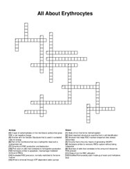 All About Erythrocytes crossword puzzle