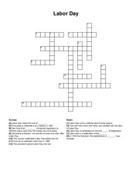Labor Day crossword puzzle