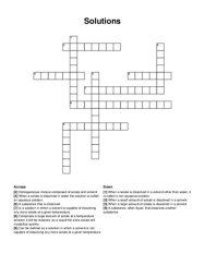 Solutions crossword puzzle