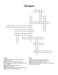 Transport crossword puzzle