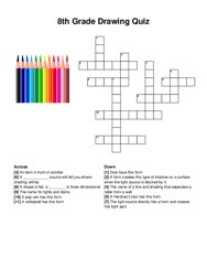 8th Grade Drawing Quiz crossword puzzle