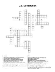 U.S. Constitution crossword puzzle