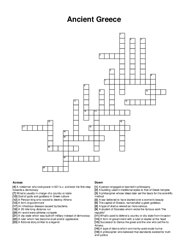Ancient Greece crossword puzzle