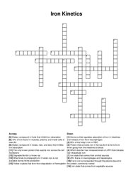Iron Kinetics crossword puzzle