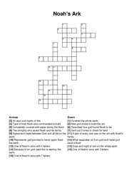 Noahs Ark crossword puzzle