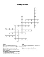 Cell Organelles crossword puzzle