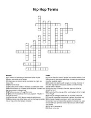 Hip Hop Terms crossword puzzle