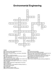 Environmental Engineering crossword puzzle