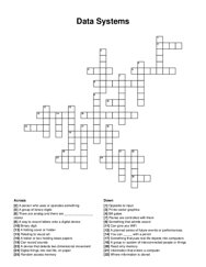 Data Systems crossword puzzle