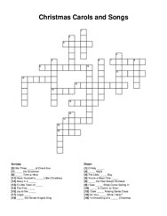 Christmas Carols and Songs crossword puzzle