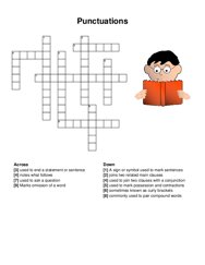 Punctuations crossword puzzle