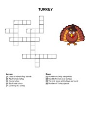 TURKEY crossword puzzle