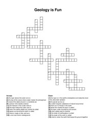 Geology is Fun crossword puzzle