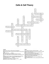 Cells & Cell Theory crossword puzzle