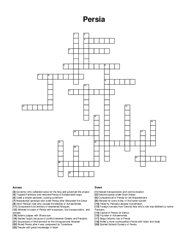 Persia crossword puzzle