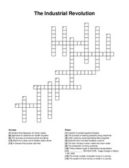 The Industrial Revolution crossword puzzle