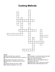 Cooking Methods crossword puzzle
