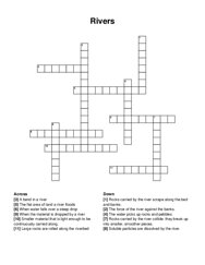 Rivers crossword puzzle