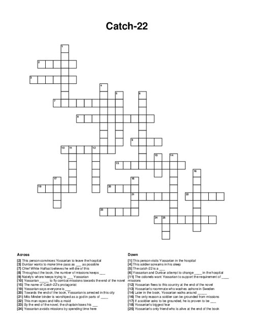 Catch-22 Crossword Puzzle