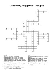 Geometry-Polygons & Triangles crossword puzzle