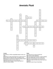 Amniotic Fluid crossword puzzle