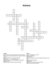 Arizona crossword puzzle