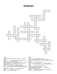 Arkansas crossword puzzle