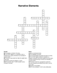 Narrative Elements crossword puzzle