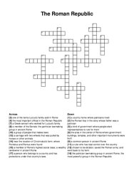 The Roman Republic crossword puzzle