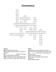 Connecticut crossword puzzle