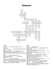 Delaware crossword puzzle