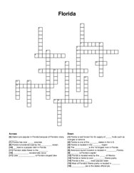 Florida crossword puzzle