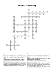 Nuclear Chemistry crossword puzzle