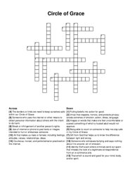 Circle of Grace crossword puzzle