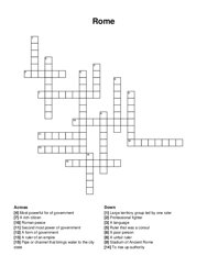 Rome crossword puzzle