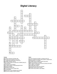 Digital Literacy crossword puzzle