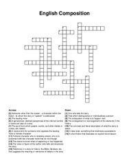 English Composition crossword puzzle