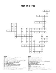 Fish in a Tree crossword puzzle